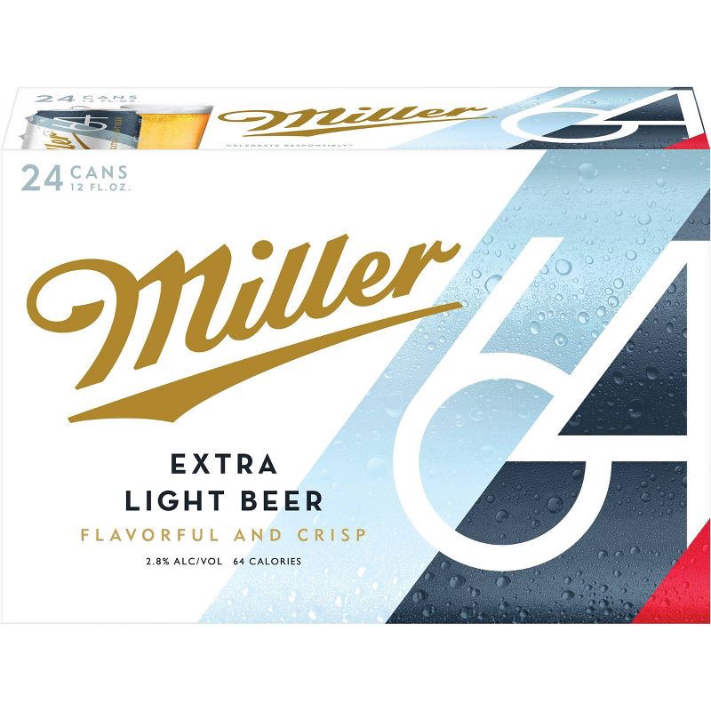 slide 3 of 4, Miller Extra Extra Light Beer - 24pk/12 fl oz Cans, 24 ct; 12 fl oz