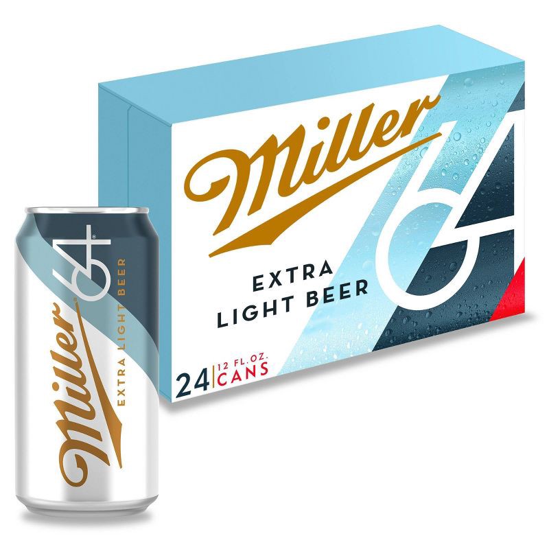 slide 1 of 4, Miller Extra Extra Light Beer - 24pk/12 fl oz Cans, 24 ct; 12 fl oz