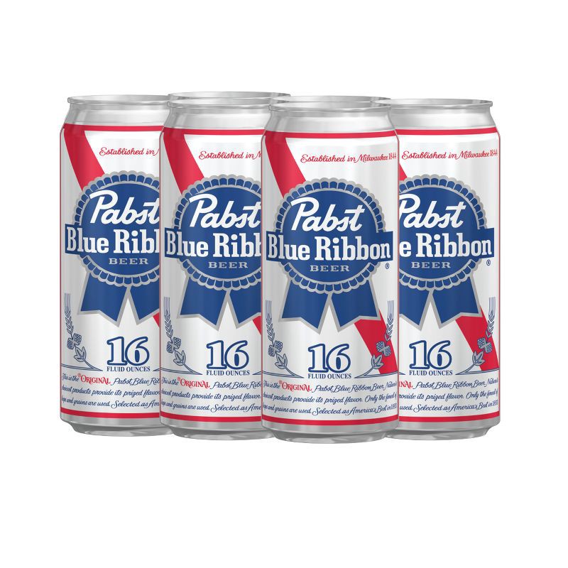 slide 4 of 7, Pabst Blue Ribbon Beer - 6pk/16 fl oz Cans, 6 ct; 16 fl oz