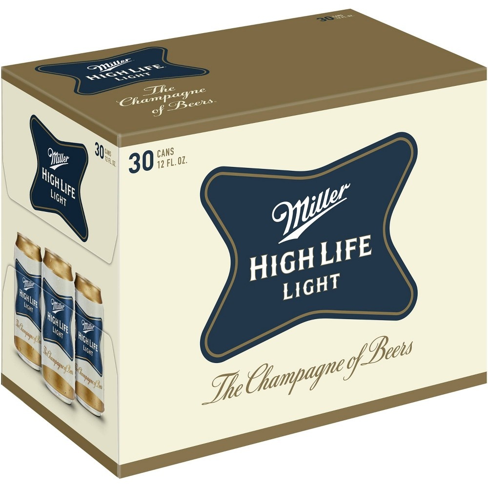 slide 3 of 4, Miller High Life Light Beer, 30 ct, 12 fl oz