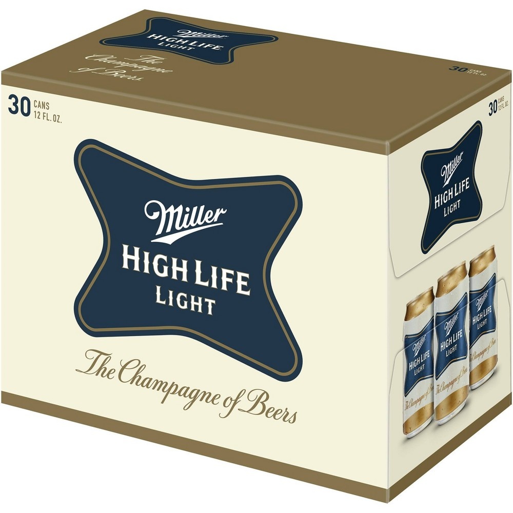 slide 4 of 4, Miller High Life Light Beer, 30 ct, 12 fl oz