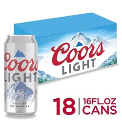 Coors Light Beer - 18pk/16 fl oz Cans