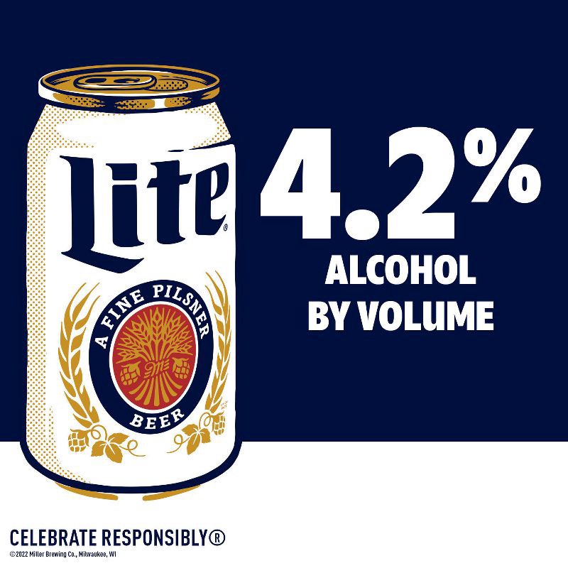 slide 2 of 7, Miller Lite Beer - 24 fl oz Can, 24 fl oz