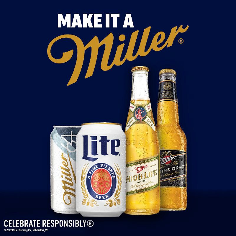 slide 5 of 7, Miller Lite Beer - 24 fl oz Can, 24 fl oz