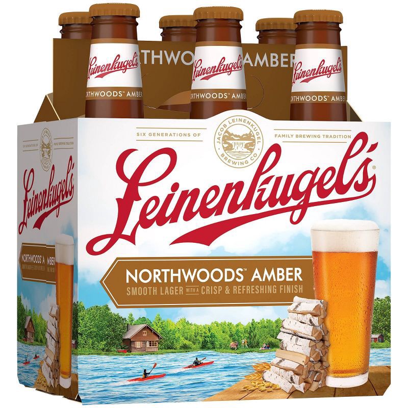 slide 2 of 4, Leinenkugel's Leinenkugel Northwoods Lager Beer - 6pk/12 fl oz Cans, 6 ct; 12 fl oz