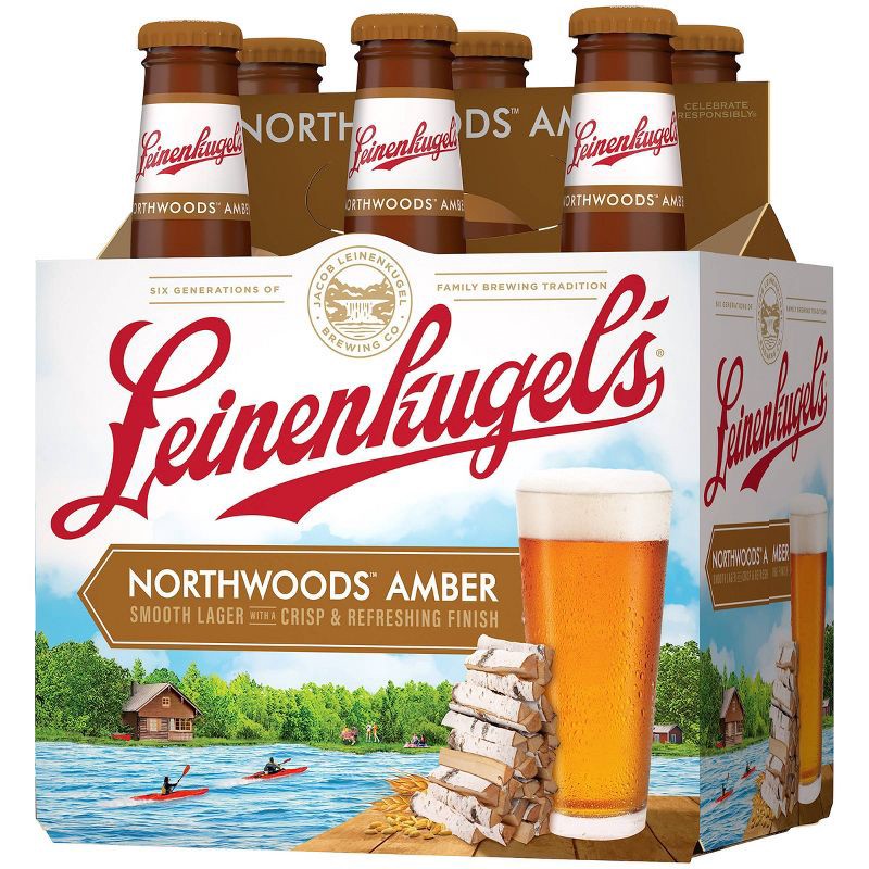 slide 3 of 4, Leinenkugel's Leinenkugel Northwoods Lager Beer - 6pk/12 fl oz Cans, 6 ct; 12 fl oz