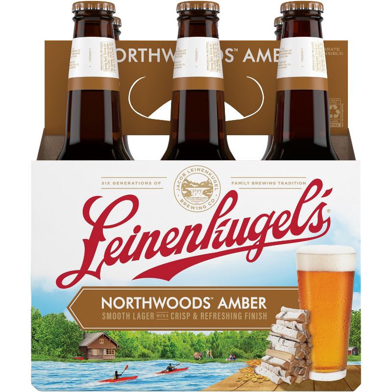 slide 6 of 6, Leinenkugel's Leinenkugel Northwoods Lager Beer - 6pk/12 fl oz Cans, 6 ct; 12 fl oz