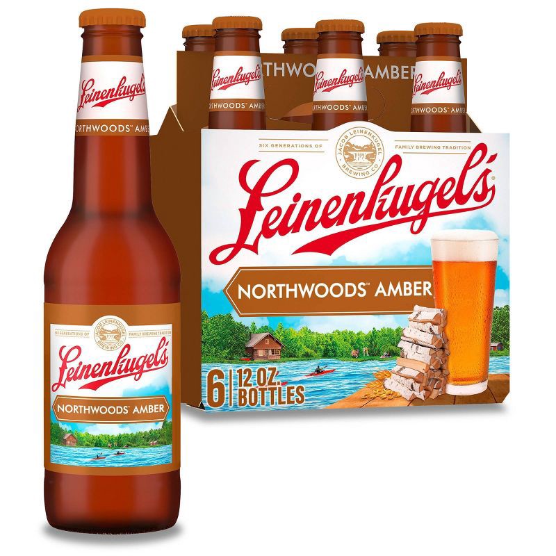 slide 1 of 4, Leinenkugel's Leinenkugel Northwoods Lager Beer - 6pk/12 fl oz Cans, 6 ct; 12 fl oz