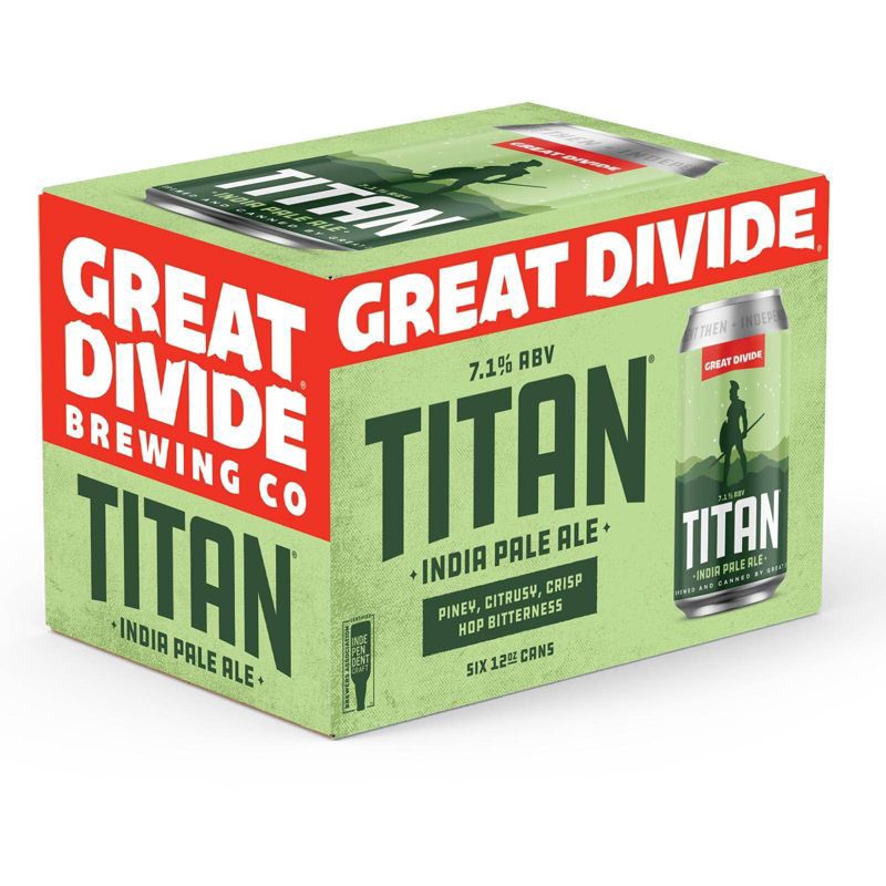 slide 1 of 5, Great Divide Brewing Co Great Divide Titan IPA Beer - 6pk/12 fl oz Cans, 6 ct; 12 fl oz