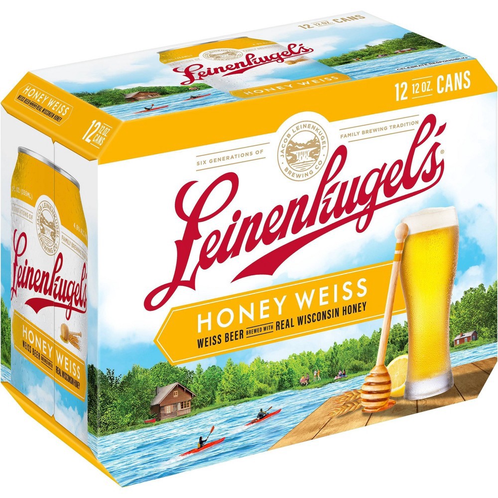 slide 2 of 5, Leinenkugel's Honey Weiss Beer - 12pk/12 fl oz Cans, 12 ct; 12 fl oz