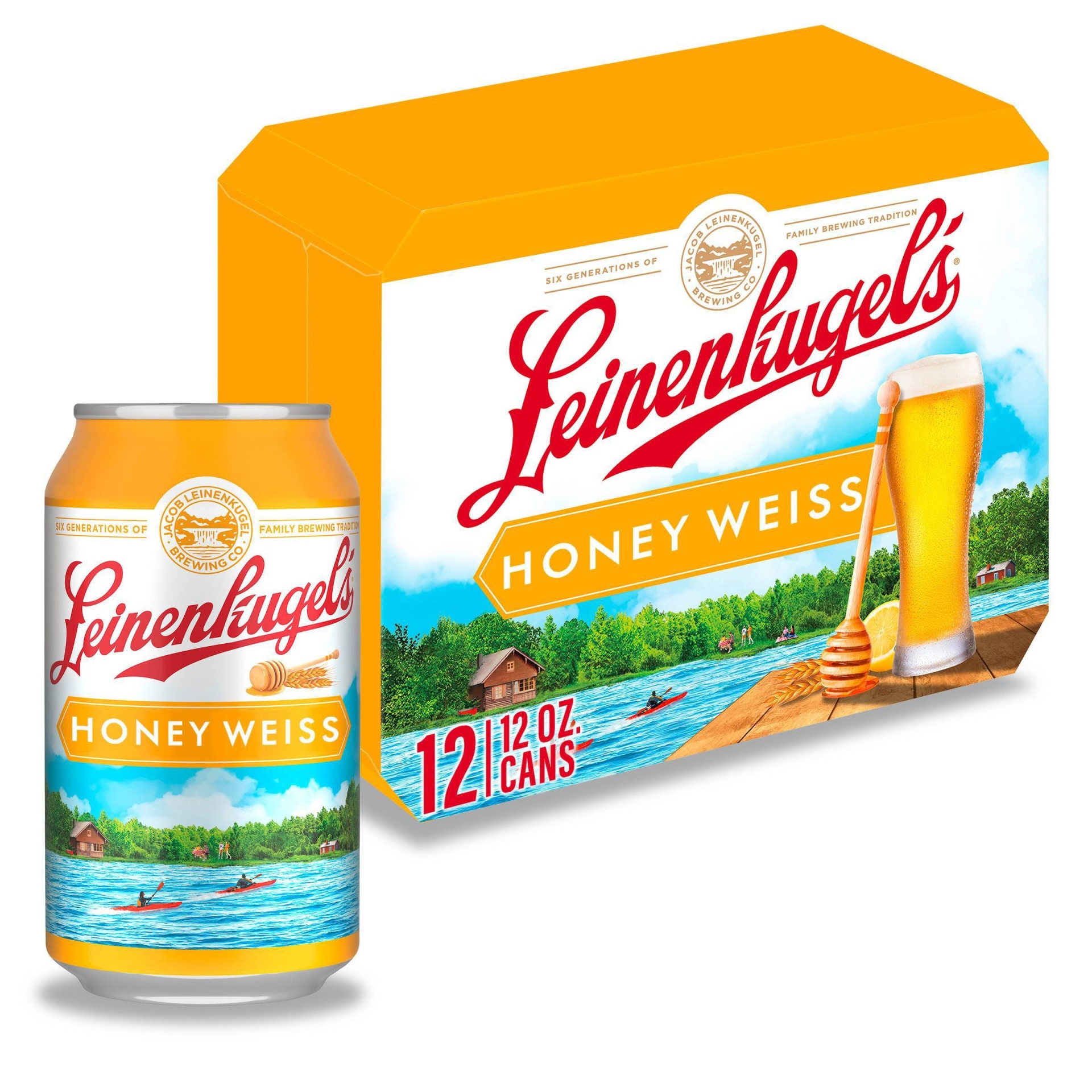 slide 1 of 5, Leinenkugel's Honey Weiss Beer - 12pk/12 fl oz Cans, 12 ct; 12 fl oz