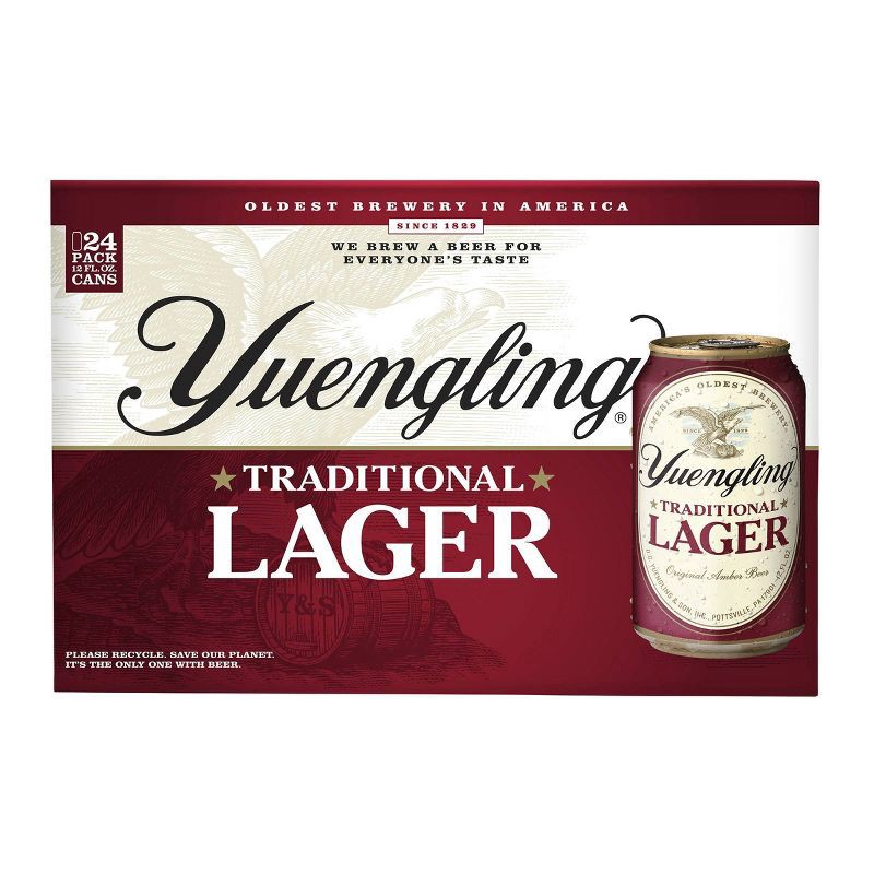 slide 2 of 5, Yuengling Amber Lager Beer - 24pk/12 fl oz Cans, 24 ct; 12 fl oz