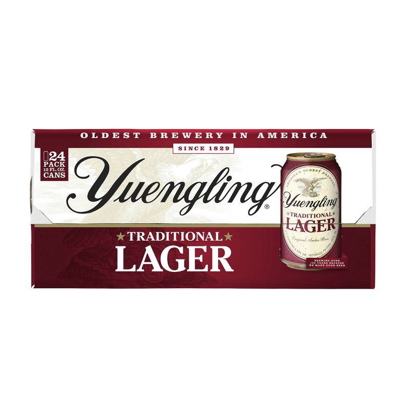 slide 4 of 5, Yuengling Amber Lager Beer - 24pk/12 fl oz Cans, 24 ct; 12 fl oz