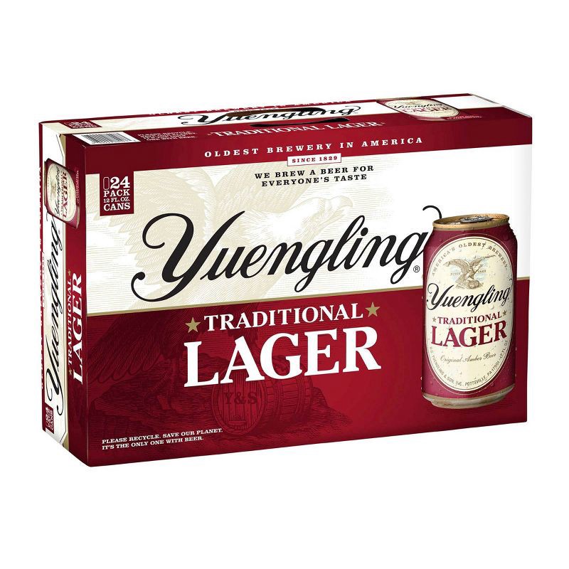 slide 1 of 5, Yuengling Amber Lager Beer - 24pk/12 fl oz Cans, 24 ct; 12 fl oz