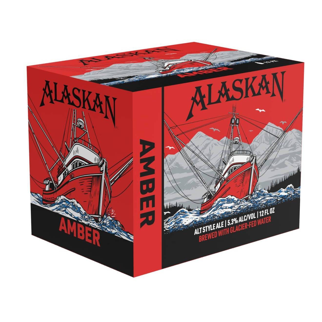 slide 1 of 1, Alaskan Brewing Co. Alaskan Amber Alt Style Ale Beer, 12 ct; 12 fl oz