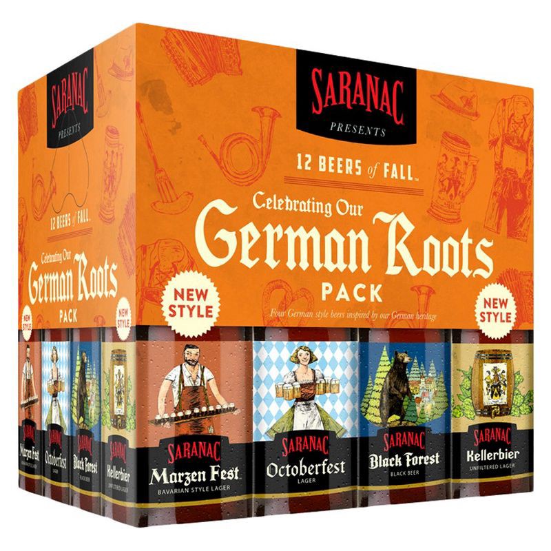 slide 1 of 1, Saranac German Roots Variety Beer Pack - 12pk/12 fl oz Bottles, 12 ct; 12 fl oz