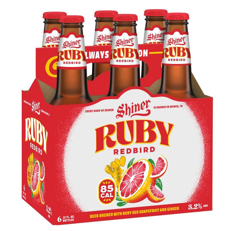 slide 8 of 9, Shiner Ruby Redbird Grapefruit Beer - 6pk/12 fl oz Bottles, 6 ct; 12 fl oz