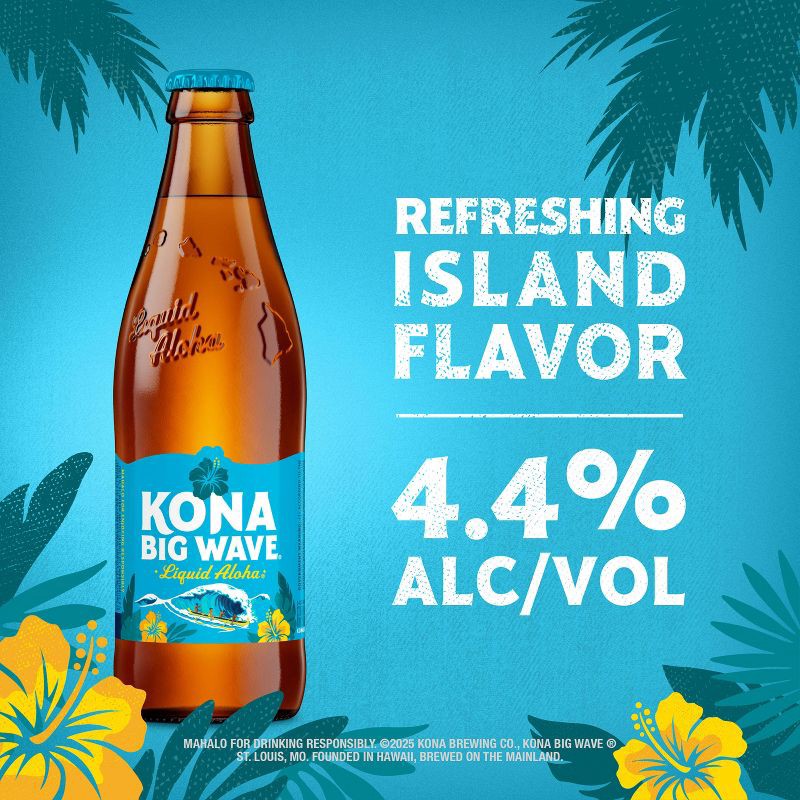 slide 3 of 10, Kona Brewing Co. Kona Big Wave Golden Ale Beer - 6pk/12 fl oz Bottles, 6 ct; 12 fl oz