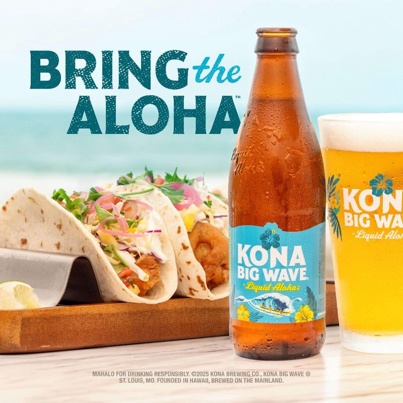 slide 7 of 10, Kona Brewing Co. Kona Big Wave Golden Ale Beer - 6pk/12 fl oz Bottles, 6 ct; 12 fl oz