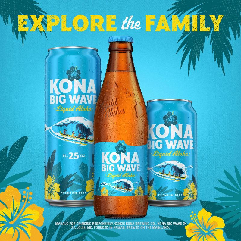 slide 8 of 10, Kona Brewing Co. Kona Big Wave Golden Ale Beer - 6pk/12 fl oz Bottles, 6 ct; 12 fl oz