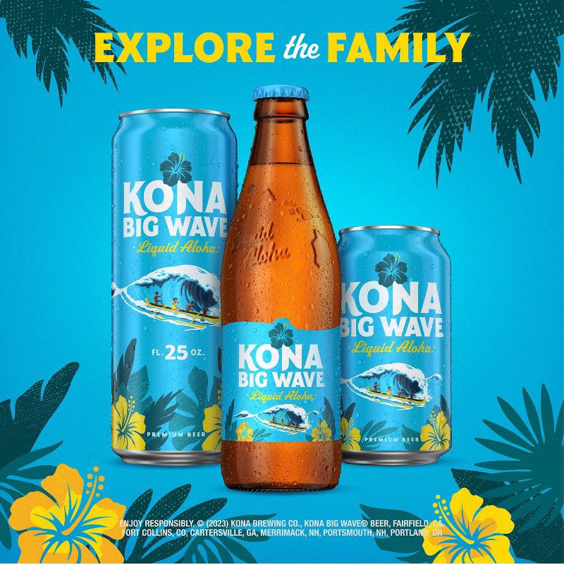 slide 8 of 10, Kona Brewing Co. Kona Big Wave Golden Ale Beer - 6pk/12 fl oz Bottles, 6 ct; 12 fl oz