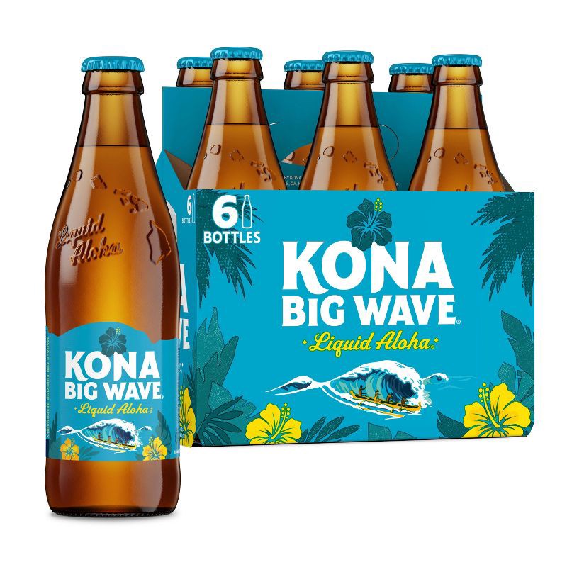 slide 9 of 10, Kona Brewing Co. Kona Big Wave Golden Ale Beer - 6pk/12 fl oz Bottles, 6 ct; 12 fl oz