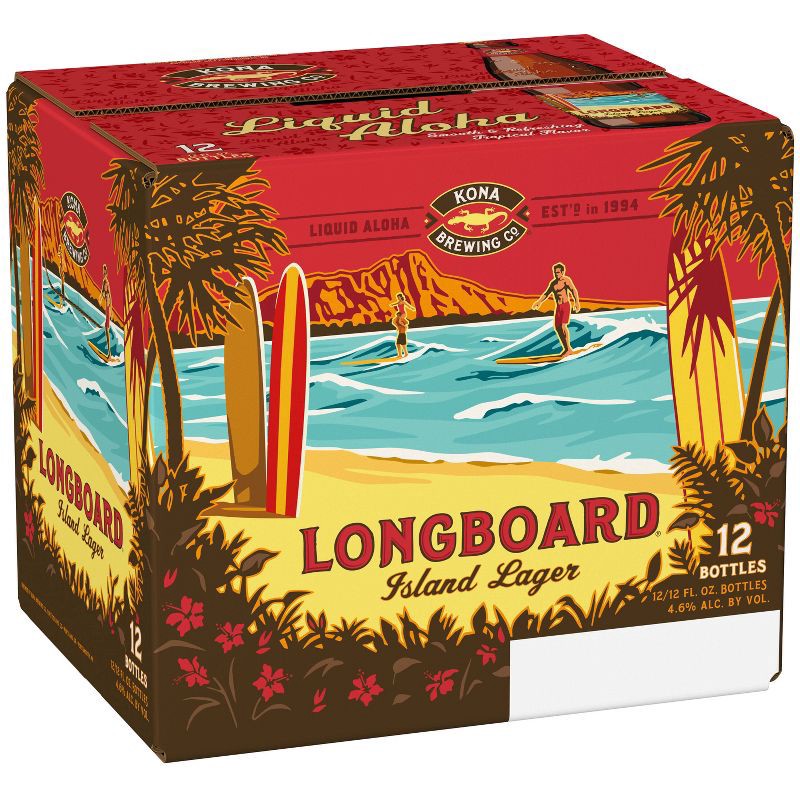 slide 2 of 10, Kona Brewing Co. Kona Longboard Island Lager Beer - 12pk/12 fl oz Bottles, 12 ct; 12 fl oz