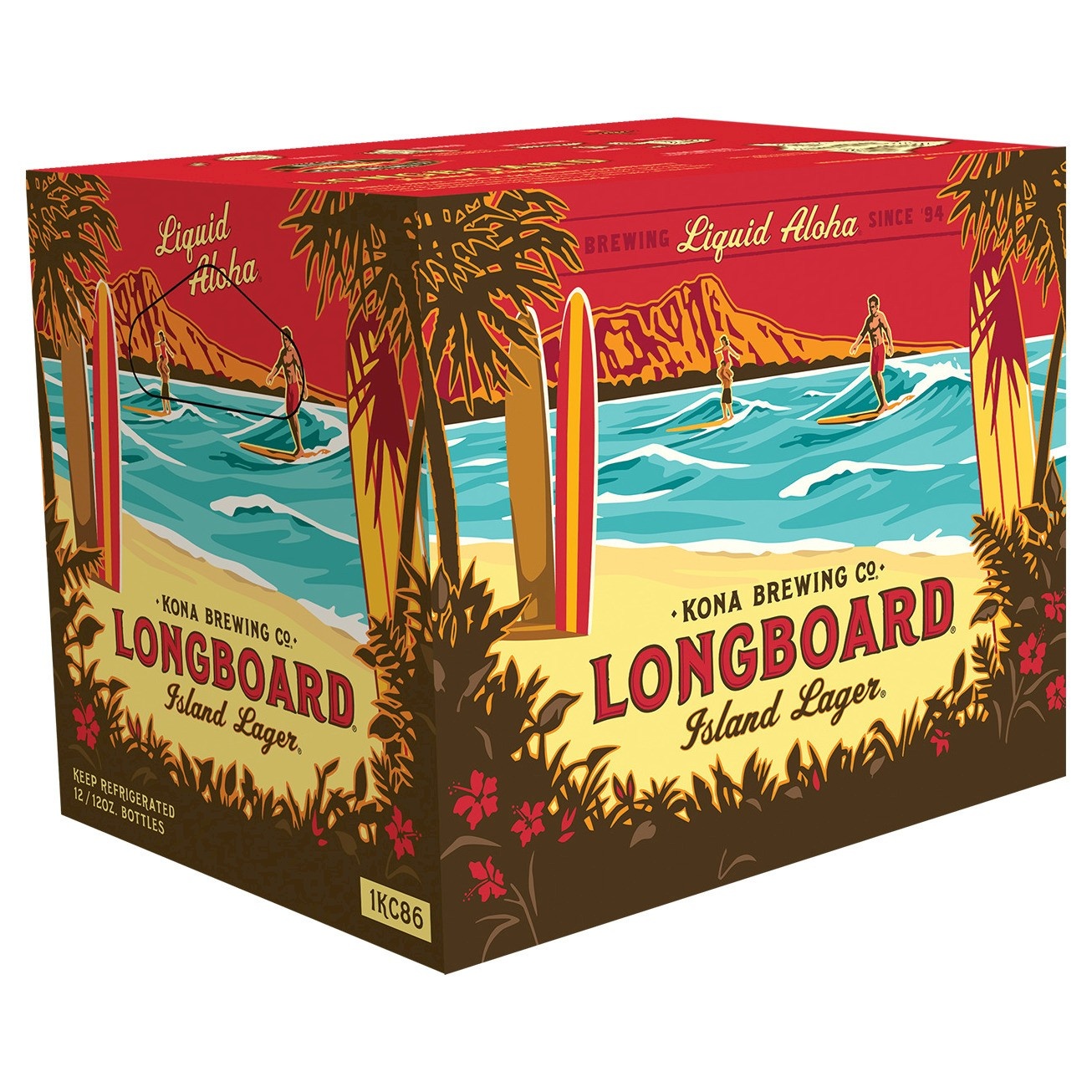 slide 1 of 3, Kona Brewing Co. Kona Longboard Island Lager Beer, 12 ct; 12 fl oz