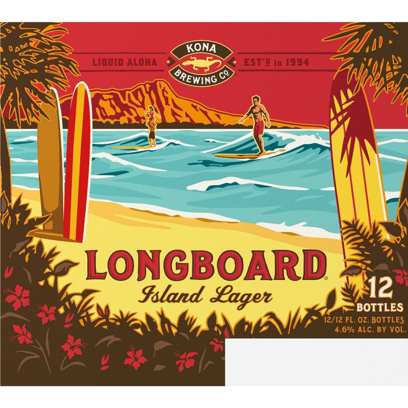 slide 5 of 10, Kona Brewing Co. Kona Longboard Island Lager Beer - 12pk/12 fl oz Bottles, 12 ct; 12 fl oz