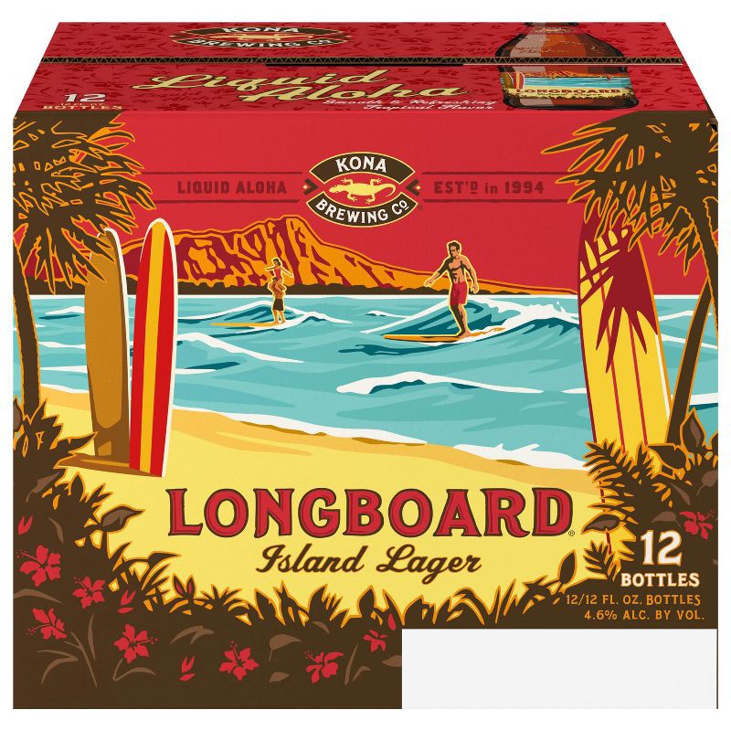 slide 6 of 10, Kona Brewing Co. Kona Longboard Island Lager Beer - 12pk/12 fl oz Bottles, 12 ct; 12 fl oz