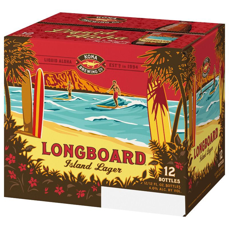 slide 7 of 10, Kona Brewing Co. Kona Longboard Island Lager Beer - 12pk/12 fl oz Bottles, 12 ct; 12 fl oz