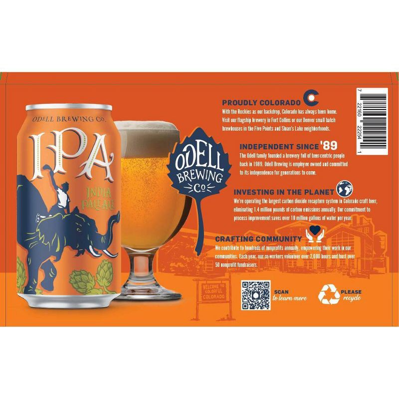 slide 4 of 4, Odell Brewing Co Odell Brewing IPA Beer - 6pk/12 fl oz Cans, 6 ct; 12 fl oz