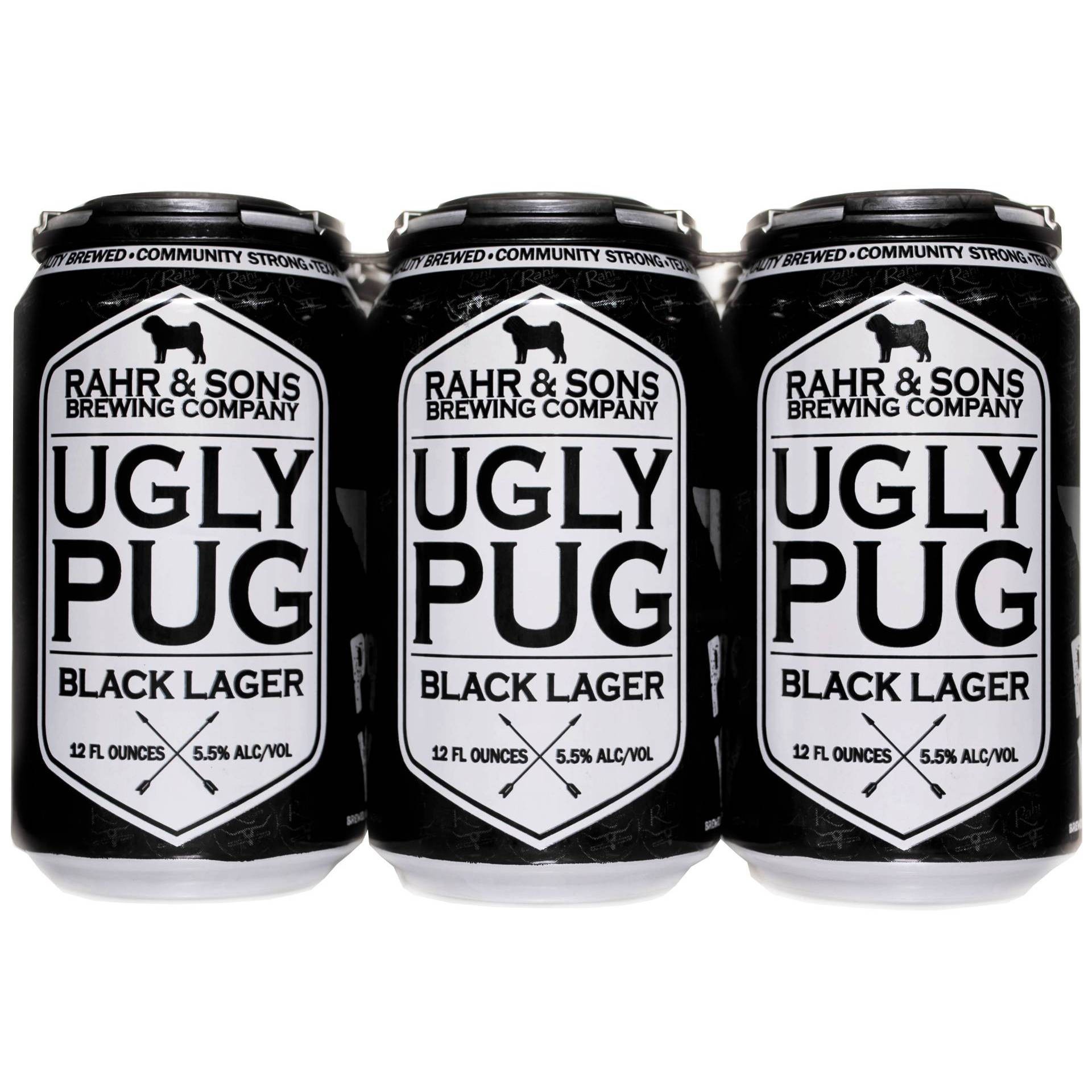 slide 1 of 1, Rahr & Sons Brewing Company Rahr &#38; Sons Ugly Pug Black Lager Beer, 6 ct, 12 fl oz