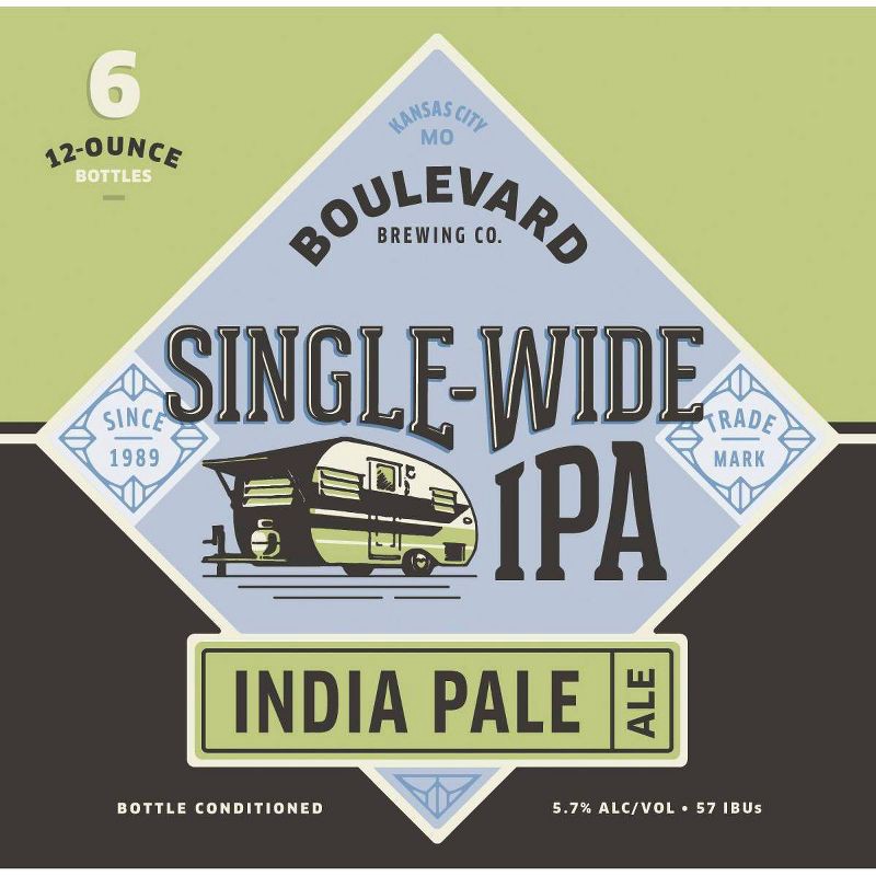 slide 1 of 3, Boulevard Brewing Co. Boulevard Single-Wide IPA Beer - 6pk/12 fl oz Bottles, 6 ct; 12 fl oz