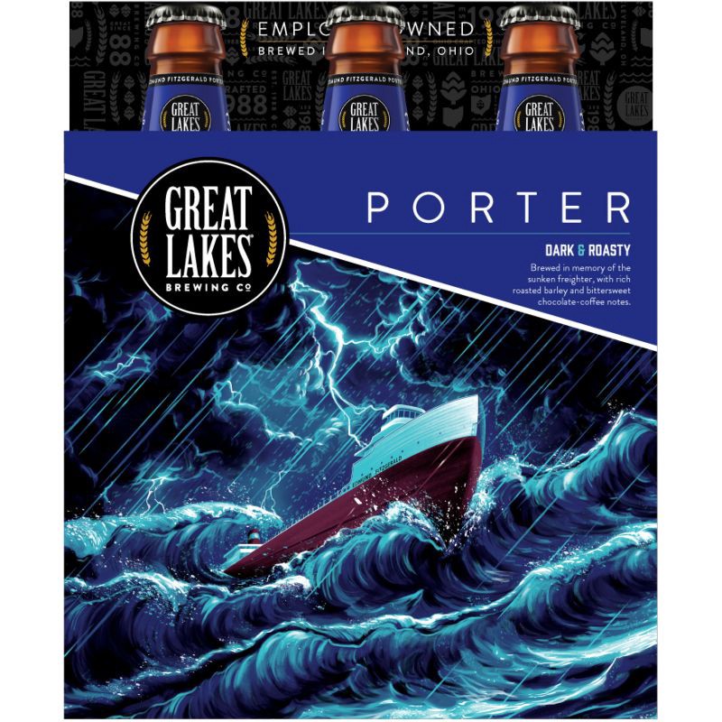 slide 1 of 3, Great Lakes Brewing Co. Great Lakes Edmund Fitzgerald Porter Beer - 6pk/12 fl oz Bottles, 6 ct; 12 fl oz