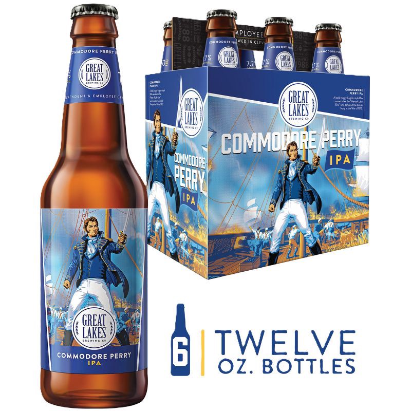 slide 1 of 6, Great Lakes Brewing Co. Great Lakes Commodore Perry IPA Beer - 6pk/12 fl oz Bottles, 6 ct; 12 fl oz