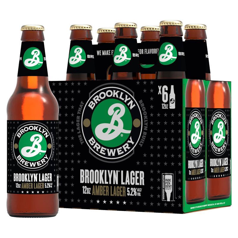 slide 1 of 6, Brooklyn Brewery Brooklyn Lager Beer - 6pk/12 fl oz Bottles, 6 ct; 12 fl oz