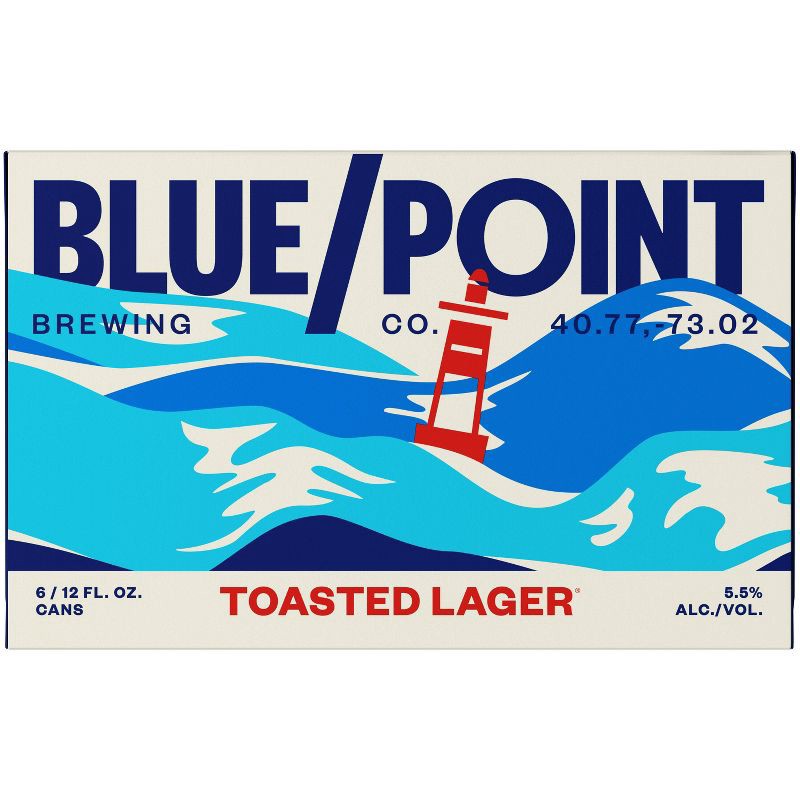 slide 3 of 8, Blue Point Brewing Company Blue Point Toasted Lager Beer - 6pk/12 fl oz Cans, 6 ct; 12 fl oz