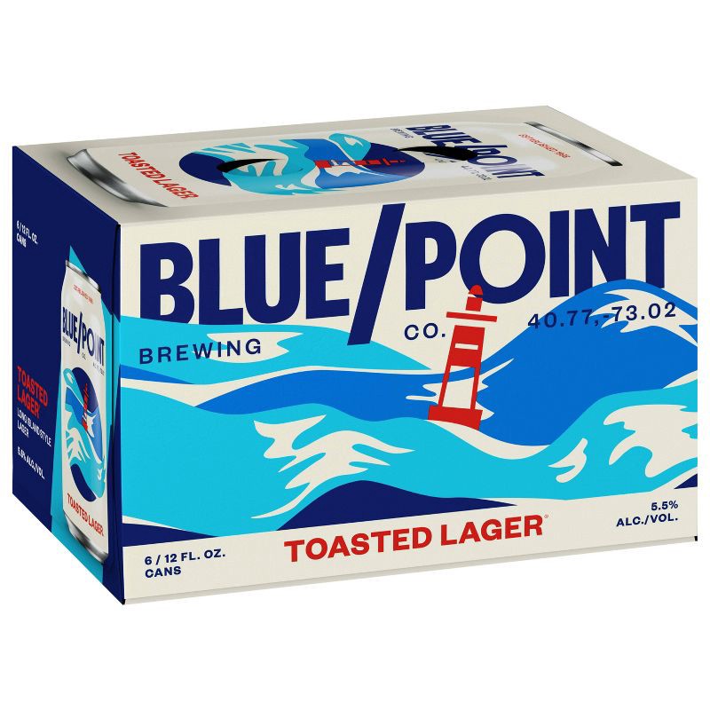 slide 1 of 7, Blue Point Brewing Company Blue Point Toasted Lager Beer - 6pk/12 fl oz Cans, 6 ct; 12 fl oz