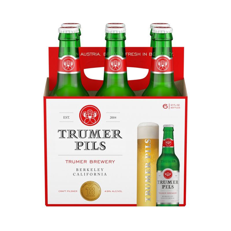 slide 3 of 8, Trumer Pils Beer - 6pk/12 fl oz Bottles, 6 ct; 12 fl oz