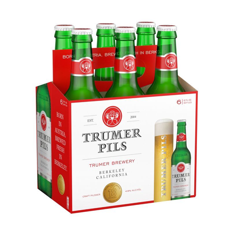 slide 1 of 8, Trumer Pils Beer - 6pk/12 fl oz Bottles, 6 ct; 12 fl oz