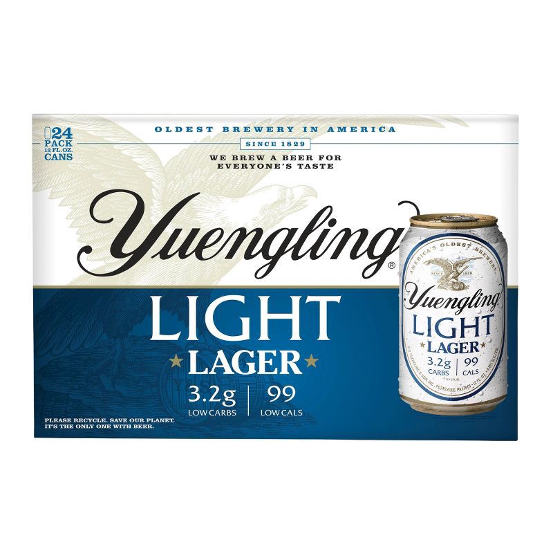slide 2 of 4, Yuengling Light Lager Beer - 24pk/12 fl oz Cans, 24 ct; 12 fl oz