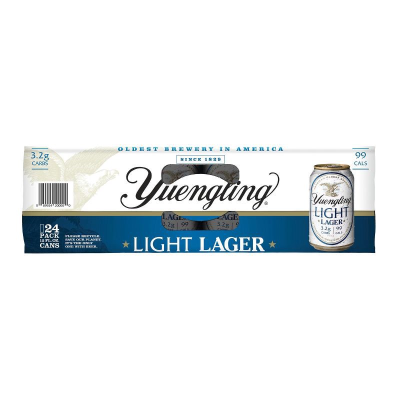 slide 3 of 4, Yuengling Light Lager Beer - 24pk/12 fl oz Cans, 24 ct; 12 fl oz