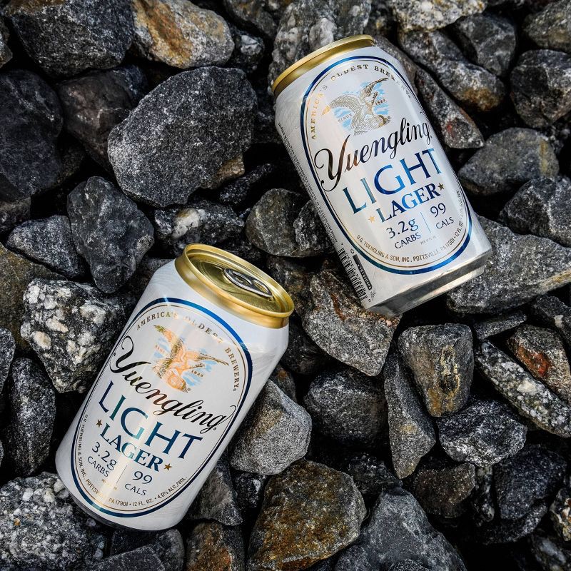 slide 4 of 4, Yuengling Light Lager Beer - 24pk/12 fl oz Cans, 24 ct; 12 fl oz