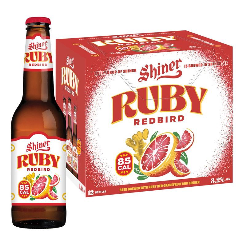 slide 1 of 8, Shiner Ruby Redbird Grapefruit Beer - 12pk/12 fl oz Bottles, 12 ct; 12 fl oz