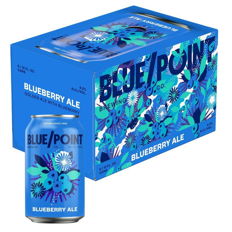 slide 1 of 7, Blue Point Brewing Company Blue Point Blueberry Ale Beer - 6pk/12 fl oz Cans, 6 ct; 12 fl oz