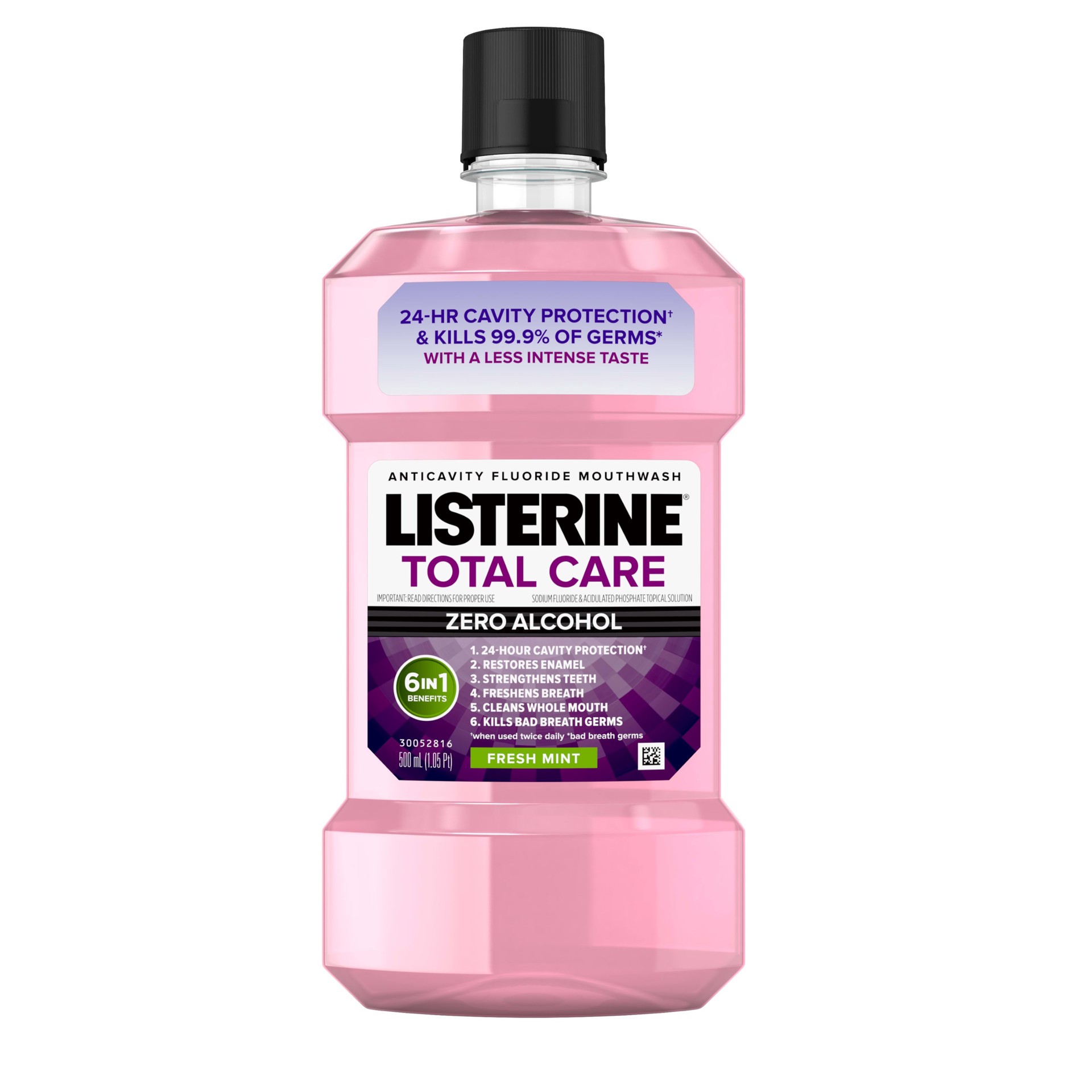 slide 1 of 3, Listerine Total Care Zero Fresh Mint Anticavity Mouthwash, 500 ml