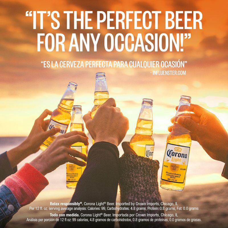 slide 7 of 11, Corona Light Lager Beer - 12pk/12 fl oz Cans, 12 ct; 12 fl oz