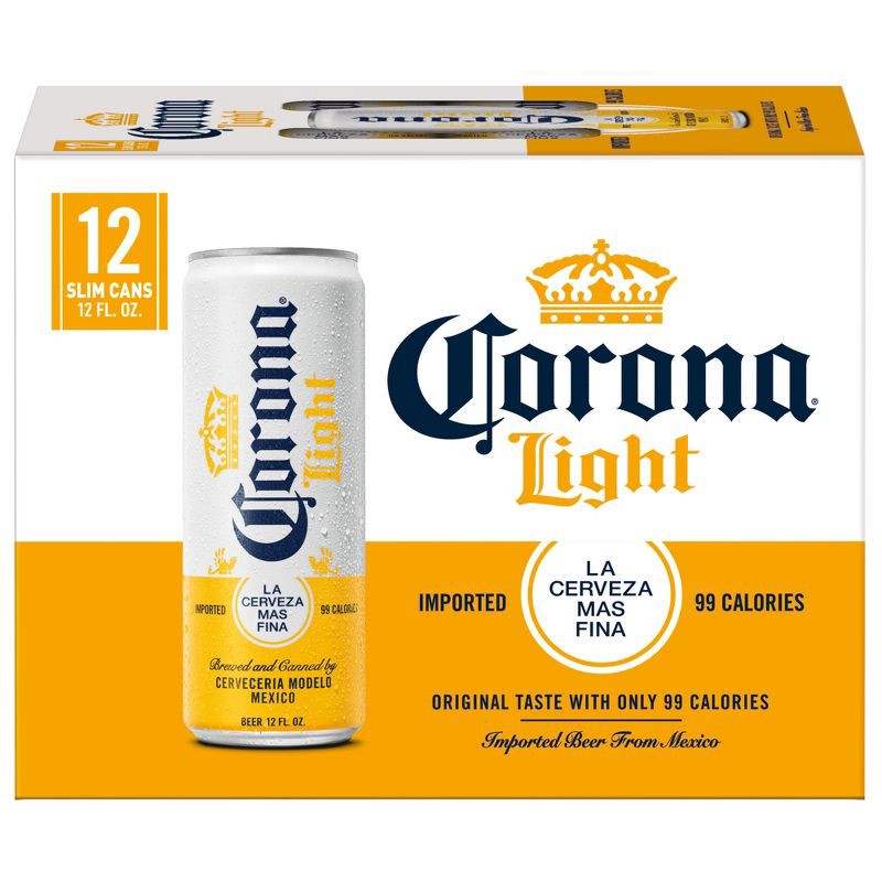 slide 10 of 11, Corona Light Lager Beer - 12pk/12 fl oz Cans, 12 ct; 12 fl oz