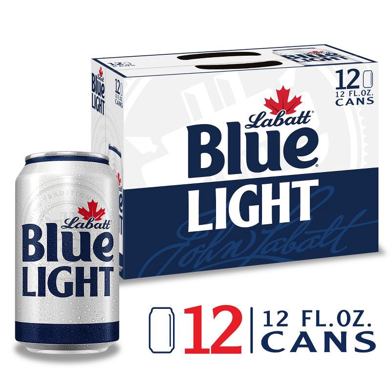 slide 1 of 7, Labatt Blue Light Canadian Pilsener Beer - 12pk/12 fl oz Cans, 12 ct; 12 fl oz